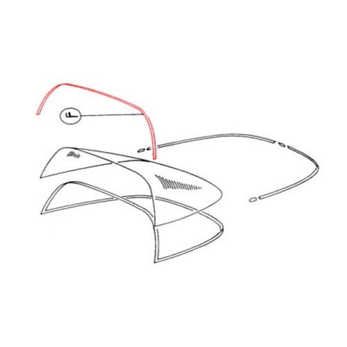 U-bracket on roll-bar for Porsche 911 and 912 Targa - RS12799