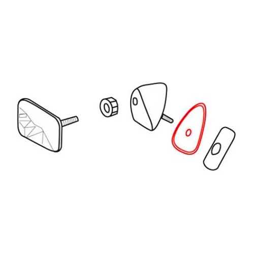 Dichtung Rückstrahlerhalter für Porsche 356 B und C (1960-1965) - RS13161