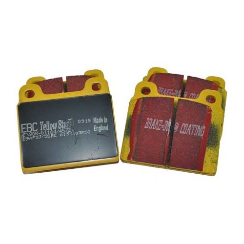     
                
                
    Set di pastiglie del freno anteriore EBC gialle per Porsche 911 - RS13472
