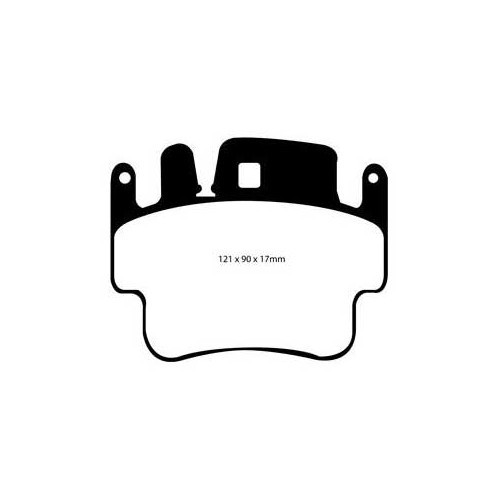 Yellow EBC front brake pads for Porsche 996 C2 and C4 - RS13477