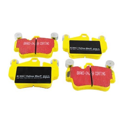     
                
                
    Plaquettes de frein avant EBC jaunes pour Porsche 997-1 C2 et C4 - RS13480
