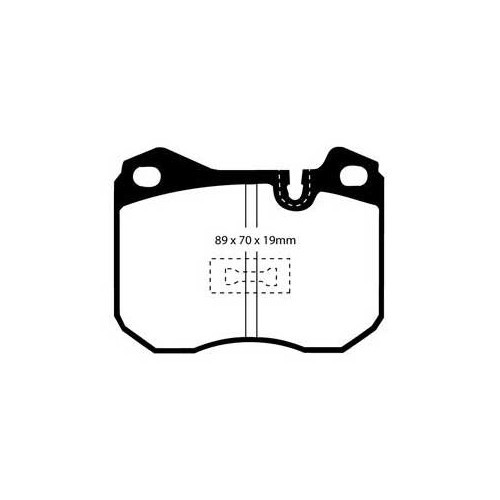  Red EBC front brake pads for Porsche 928 (1978-1980) - RS13483-1 