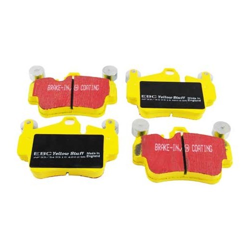  Plaquettes de frein arrière EBC jaunes pour Porsche 997-1/2 C2S, C4S et GTS - RS13499 
