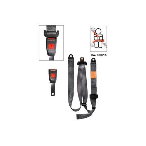     
                
                
    Grey front staticseat belt for Porsche 911 - RS13749
