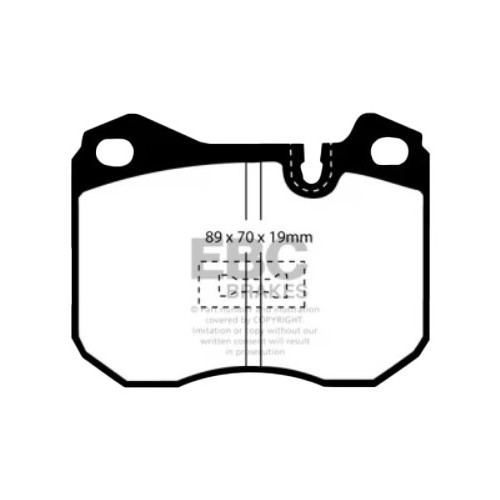 Yellow EBC front brake pads for Porsche 944 (1982-1989) - RS14877