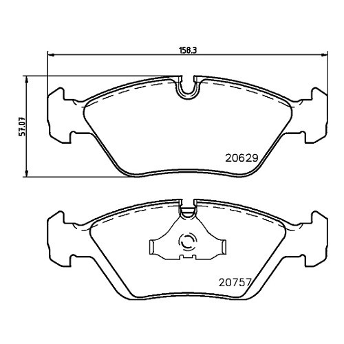  PAGID Front brake pads for Porsche 928 (1980-1985) - RS14890-1 