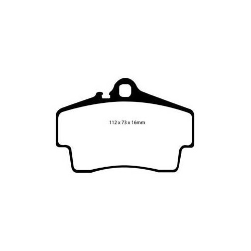 Pastiglie del freno posteriore EBC gialle per Porsche 997-1 C2 e C4 - RS14987