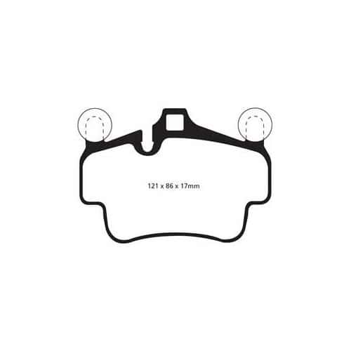  Yellow EBC front brake pads for Porsche 987 Cayman (2006-2012) - RS14988-1 