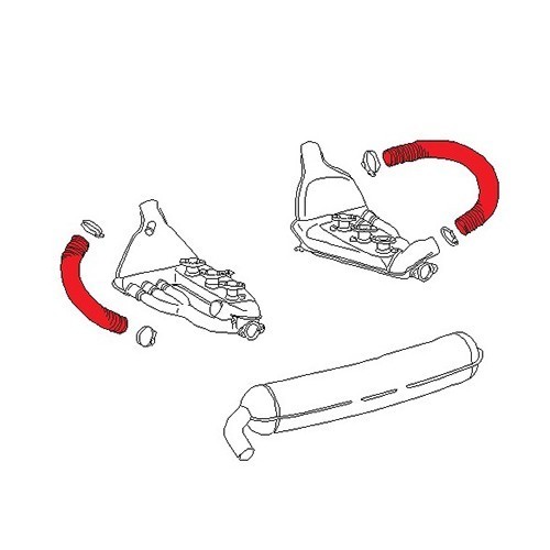 Condotto dell'aria per Porsche 911 e 930 da 380 x 60 mm - RS15400