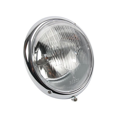  Chrome headlight with BOSCH lens for Porsche 356 A, B and C (1956-1965) - white - RS17010 