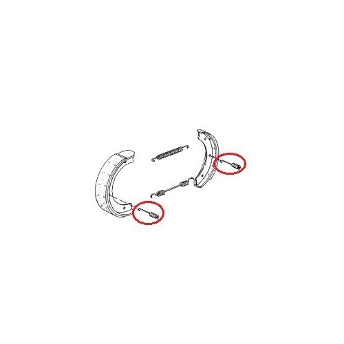  Hand brake jaw spring for Porsche 924, 928, 944, 964 and 993 - RS27408-1 
