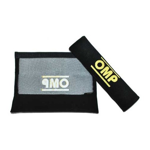 Pair of black OMP shoulder protectors, 50 mm - RS31030