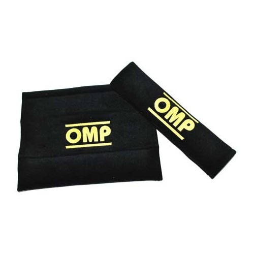  Pair of black OMP shoulder protectors, 50 mm - RS31030 