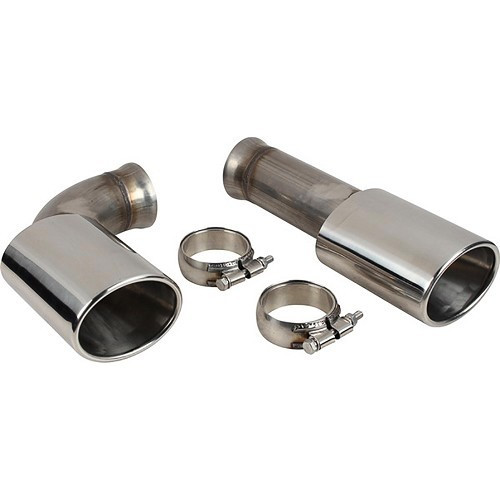  Stainless steel DANSK "sport" exhaust system for Porsche 911 type 964 Carrera (1989-1994) - twin tailpipes - RS64044-5 