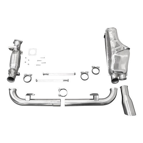  Ultrasport Tube Cup" stainless steel exhaust system after exchangers for Porsche 911 type 964 Carrera (1989-1994) - single outlet - RS64046 