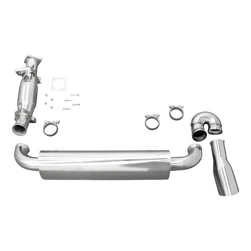  DANSK "Ultrasport G-Pipe" stainless steel exhaust system after exchangers for Porsche 911 type 964 Carrera (1989-1994) - single tailpipe - RS64047 
