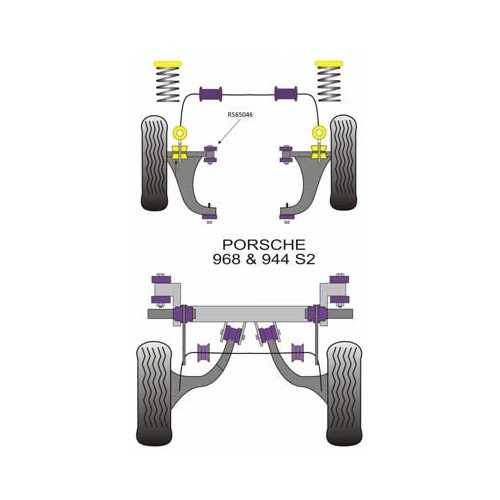 Kit di silentbloc Powerflex anteriori per braccio per Porsche 944 a partire dal 1987 e 968 - RS65046