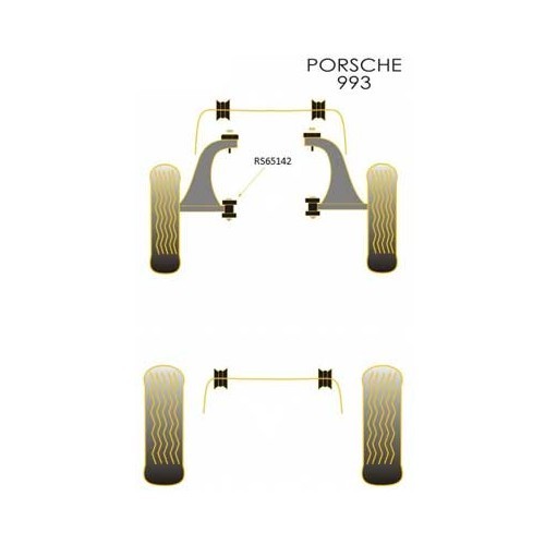 POWERFLEX Black Series silentbloc front wishbone for Porsche 993 - N°3 - RS65142