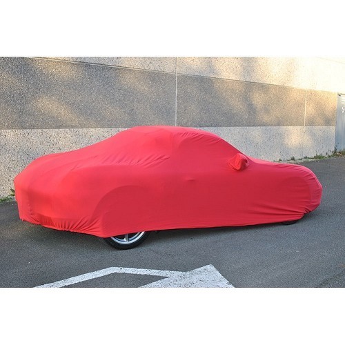  Coverlux a medida Jersey funda para Porsche 987 Boxster (2005-2012) - Rojo - RS91136-1 