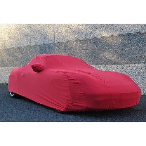  Coverlux a medida Jersey funda para Porsche 987 Cayman (2006-2012) - Rojo - RS91138 