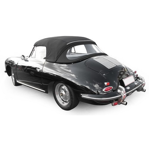  Soft top in Sonnenland Alpaca for Porsche 356 B T6 and C Cabriolet (1962-1965) - Black - RS91328 