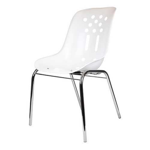  Conference Chair Porsche 356 Speedster - White on chrome frame - RS91921 