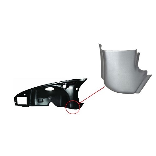     
                
                
    Tôle réparation DANSK du bas de l'arrière du passage de roue des Porsche 911, 912 et 930 (1969-1989) - côté gauche - RS92037
