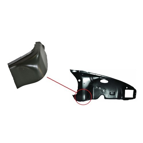     
                
                
    Tôle réparation DANSK du bas de l'arrière du passage de roue des Porsche 911, 912 et 930 (1969-1989) - côté droit - RS92038
