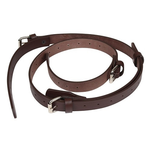 Braune Lederriemen für Gepäckträger von Porsche 356 Pre-A, A, B und C (1950-1965) - RS92090