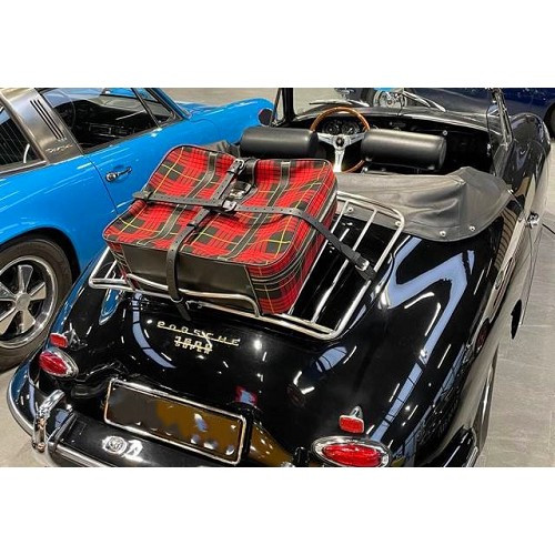 Braune Lederriemen für Gepäckträger von Porsche 356 Pre-A, A, B und C (1950-1965) - RS92090