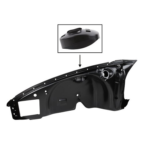 DANSK Stoßdämpferschacht vorne für Porsche 911 F-Type und 912 (1969-1973) - linke Seite - RS92153