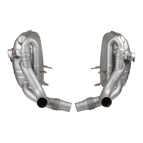  Silencieux d'échappement sport à valves DANSK en inox pour Porsche 911 type 997 Carrera phase 1 (2005-2008) - style origine - RS92218 
