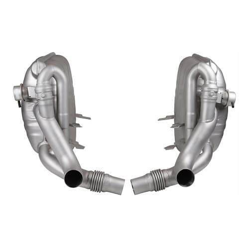  Sport exhaust silencer with DANSK valves in stainless steel for Porsche 911 type 997 Carrera phase 1 (2005-2008) - original style - RS92218 