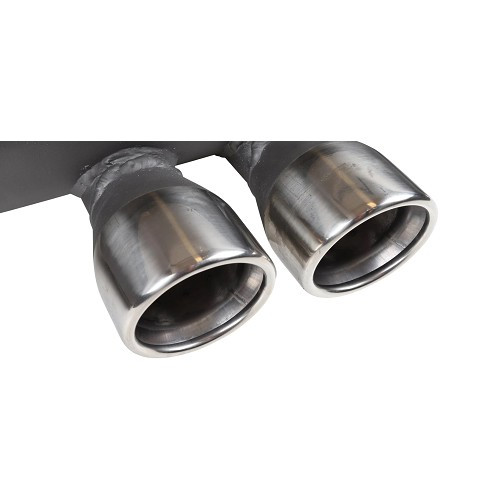 Painted steel DANSK sport muffler for Porsche 911 type F (1967-1973) - double center tailpipe - RS92231