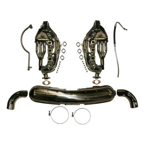     
                
                
    Sistema di scarico DANSK in acciaio inox con doppio terminale per Porsche 911 tipo G 2.7 e 3.0 (1974-1983) - Conversione "Free-flow - RS92240
