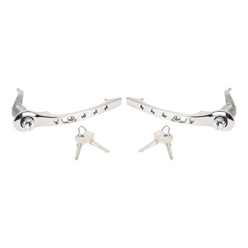 Coppia di maniglie cromate forate per Porsche 911 tipo F e 912 (1965-1967) - RS92409