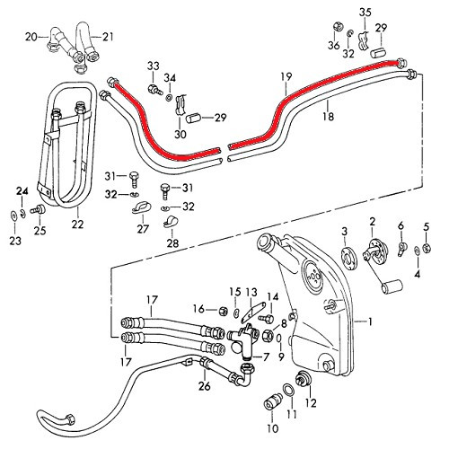     
                
                
    Conduite de retour d'huile au radiateur pour Porsche 911 type F (1973) - RS92413
