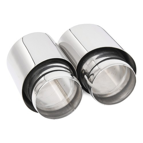 Silenziatore sportivo DANSK GT3 style in acciaio inox lucidato per Porsche 911 tipo G (1984-1989) - RS92448