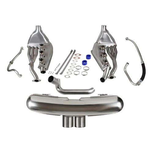     
                
                
    DANSK stainless steel exhaust system with central double tailpipe for Porsche 911 type G Carrera 3.2 (1984-1989) - "Free-flow" conversion - RS92449
