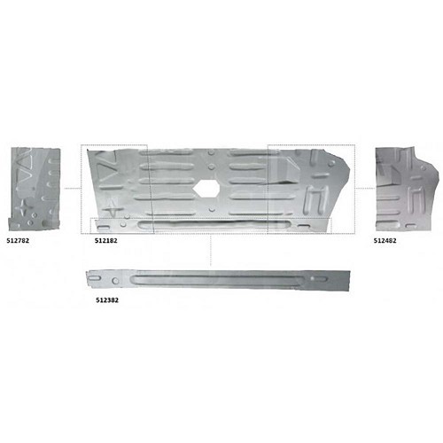  Right side floor for Renault 4L - RT10106-2 