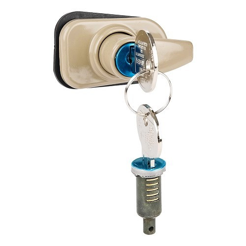     
                
                
    Poignée de coffre et barillets NEIMAN pour Renault 4 (10/1961-12/1993) - grise - RT10156
