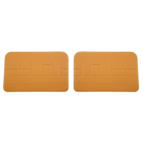 Pair of front door panels for Renault 4 (10/1961-12/1993) - camello upper leatherette - RT20012 