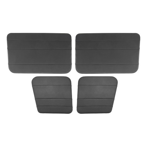  Set of 4 door panels for Renault 4 (10/1961-12/1993) - black leatherette - RT20020 