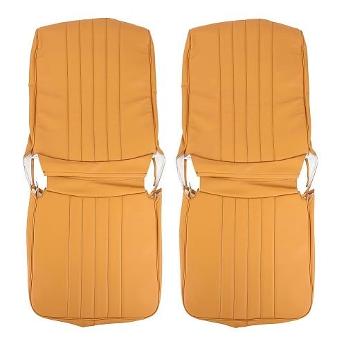  Set of front and rear seat covers for Renault 4 (10/1961-01/1978) - Camel - RT20028-1 