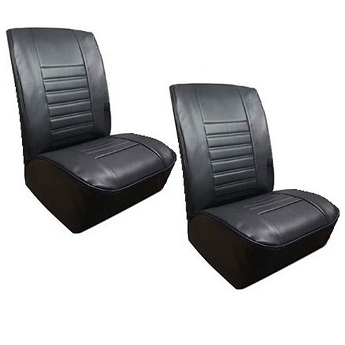  Front seat covers for Renault 4 (01/1978-12/1992) - black leatherette - RT20040 