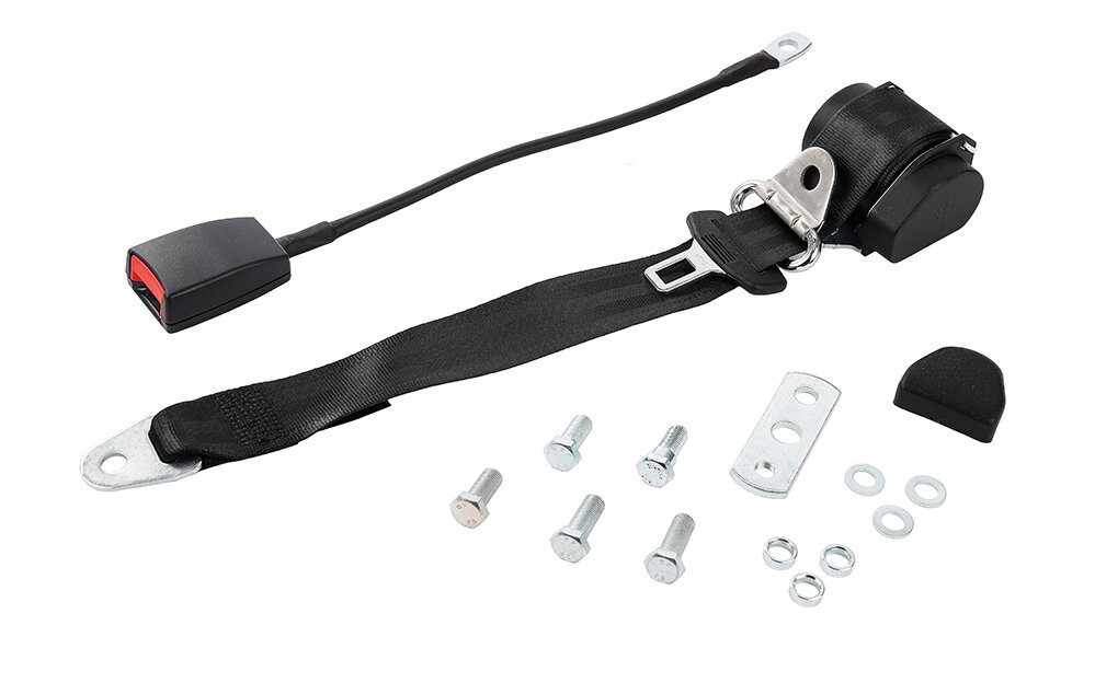 Lot De 4 Clips De Ceinture De Sécurité - Butée Et Ajusteur Pour Voiture - En PU Noir - Universel