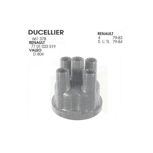    
                
                
    Ducellier 661378 igniter head for Renault 4L - RT40030
