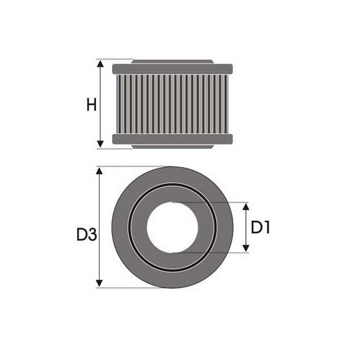  GREEN air filter for R4TL from 1972 to 1977 - RT40136 