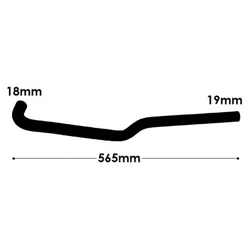 Heating hose for Renault 4 - 18-19mm - RT40388