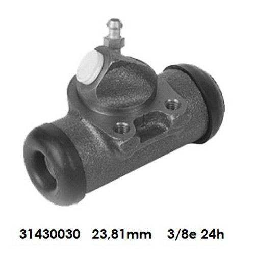  Front right wheel cylinder type BENDIX for Renault 4 (07/1966-07/1982) - 23,8 mm - RT60012-2 